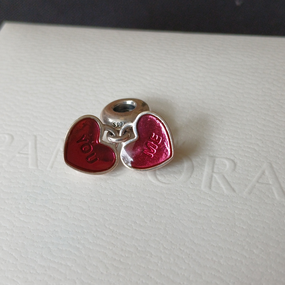 Pandora Silver Pink Heart Charm